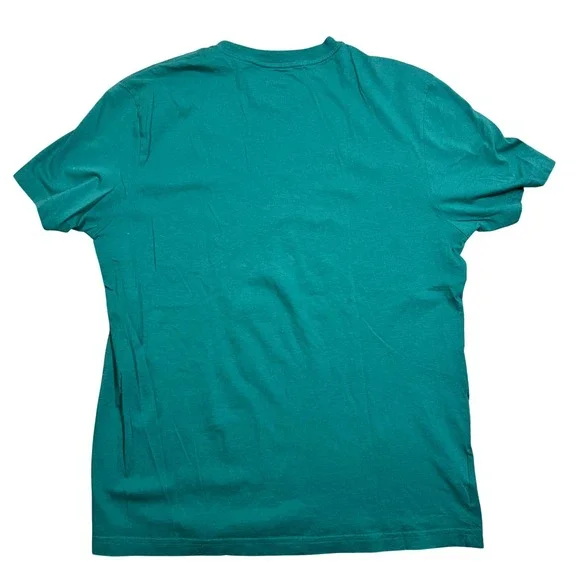 Lacoste Men's Tennis Crocodile Logo Graphic T Shirt Green Cotton Size 6 - Picture 3 of 6